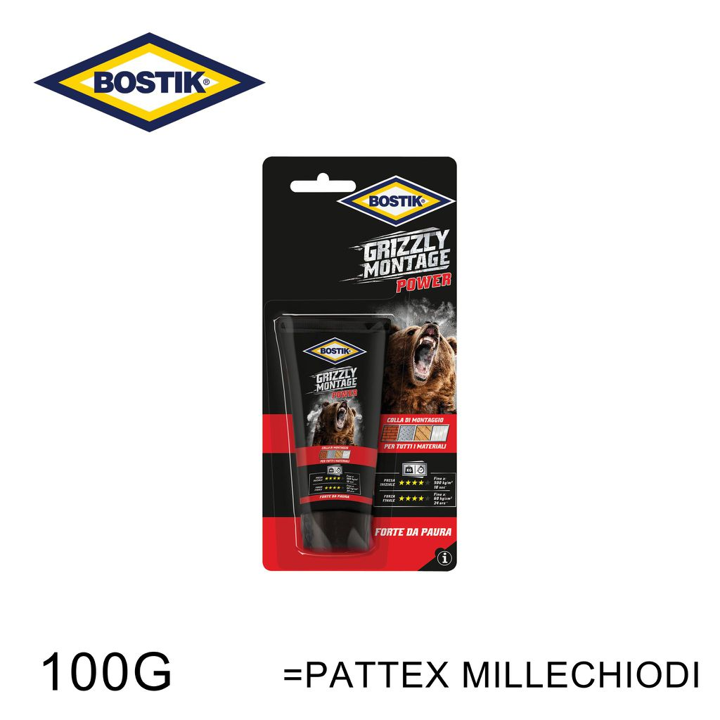 BOSTIK GRZZLY MONTAGE POWER COLLA DI MONTAGGIO 100G …