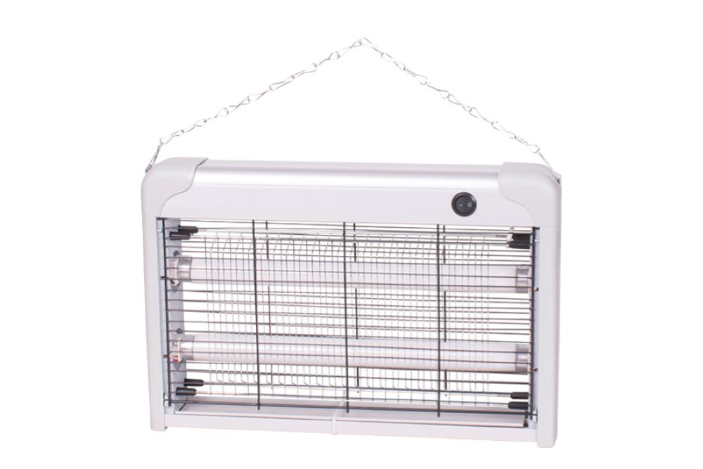 NATALUNA MOSCA KILLER ALLUMINIO 20W 220V 39X6X26CM CAVO 1MT PRESA A 2 POLI - 2 TUBI UV DA 10W