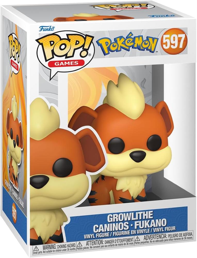 FUNKO POP POKEMON - VINYL FIGURE 597 GROWLITHE …
