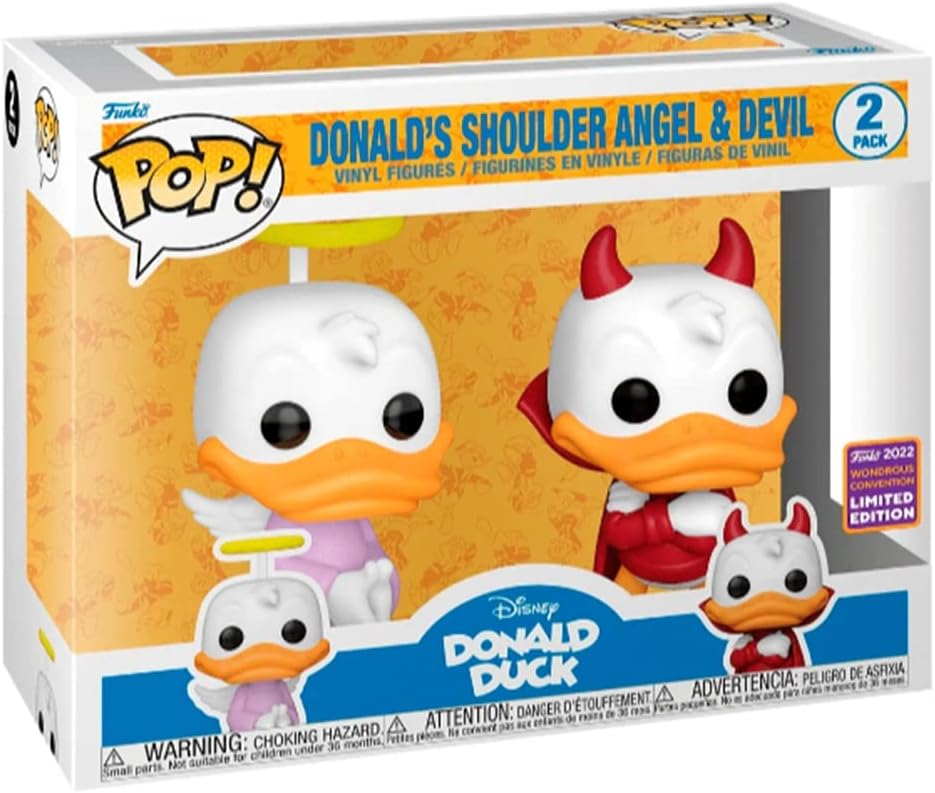 FUNKO POP Disney Donald Duck 2-Pack Donald Angel …