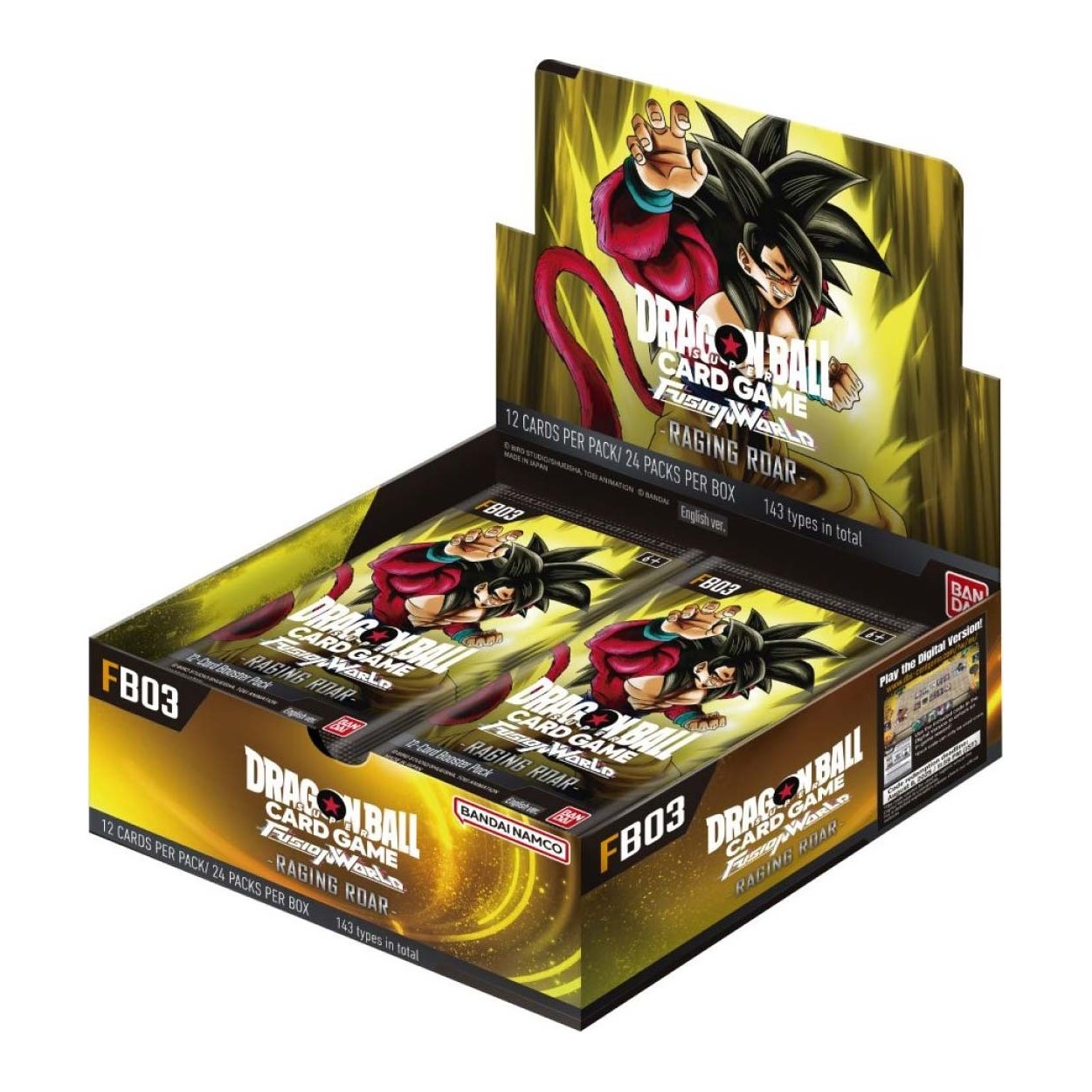 DRAGON BALL FUSION WORLD 01 BOX FB-03 RAGING …