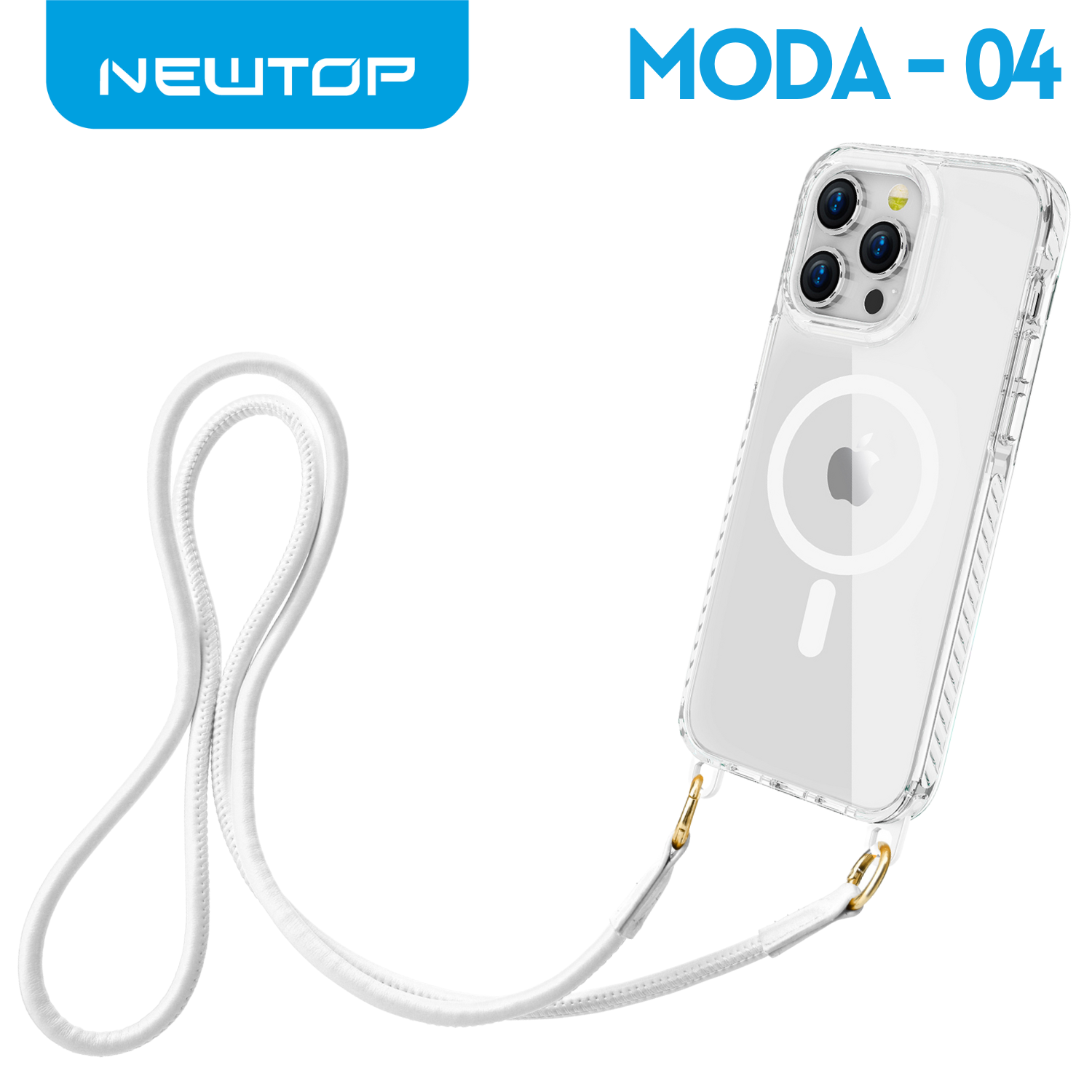 NEWTOP CV38-04 SUPER CLEAR CON LACCETTO IPHONE 14