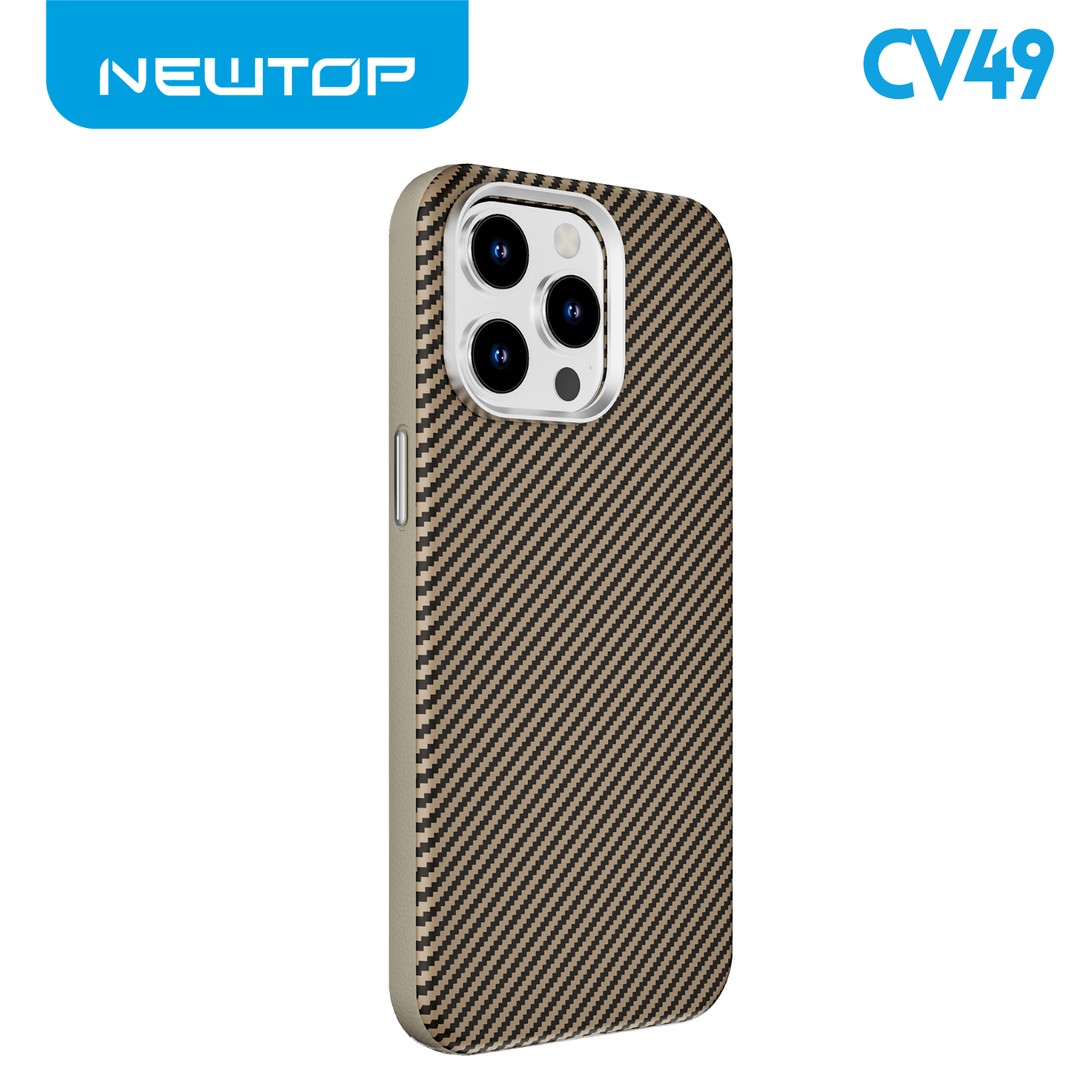 NEWTOP CV49 A RIGHE IN FIBRA DI CARBONIO PER APPLE IPHONE 16 PRO