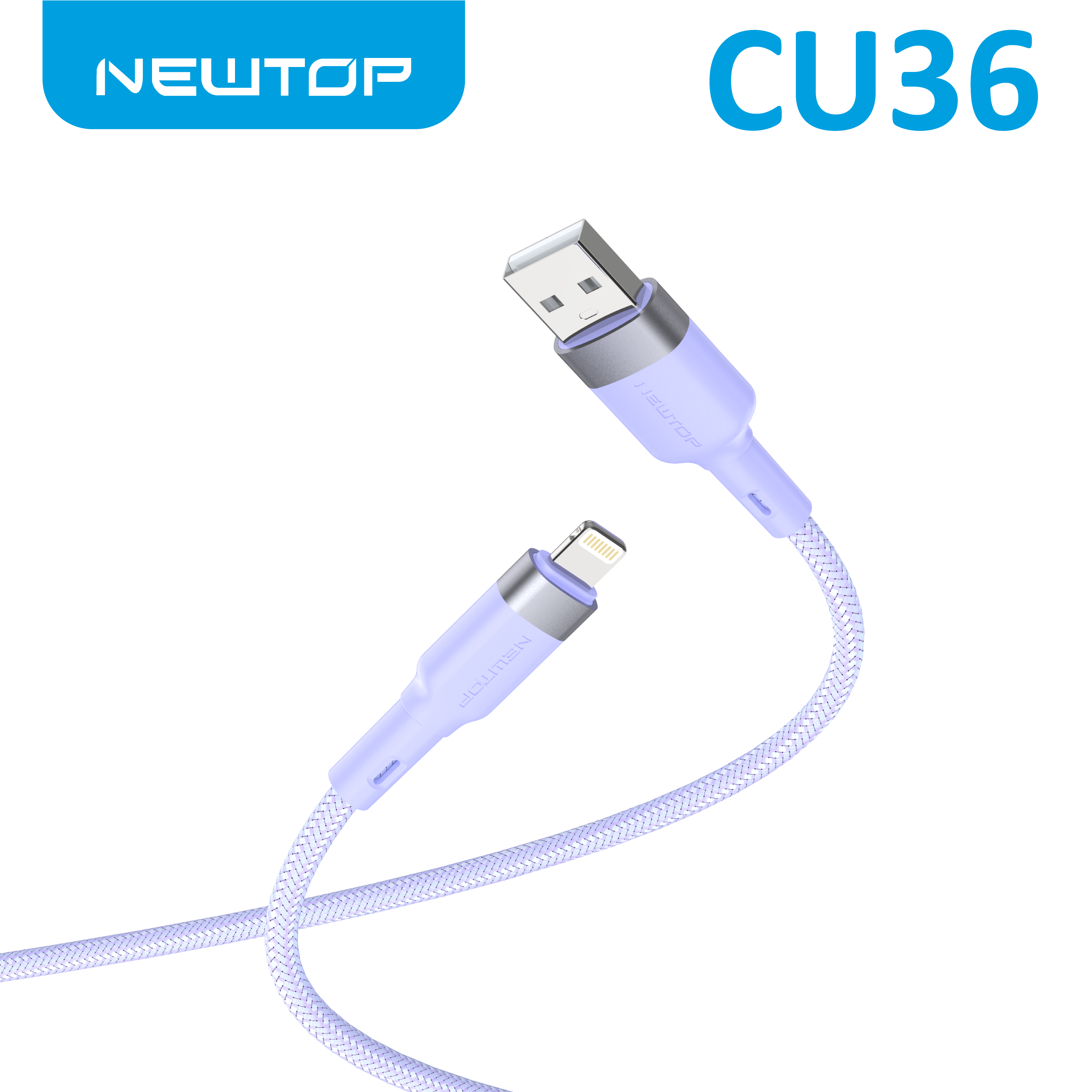 NEWTOP CU36 NYLON CAVO USB/LIGHTNING 100CM