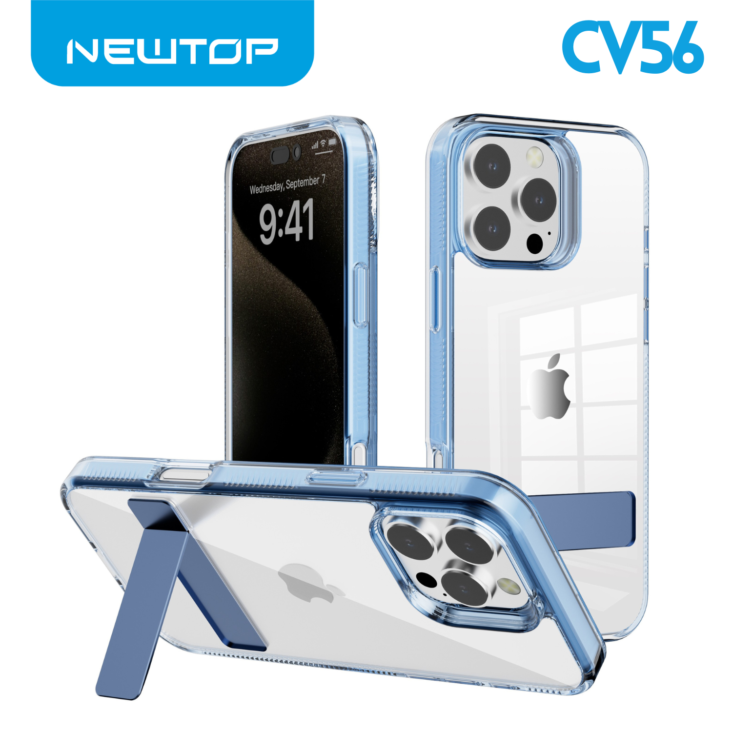 NEWTOP CV56 COVER CRISTALLO CON SUPPORTO PER APPLE IPHONE 17 AIR