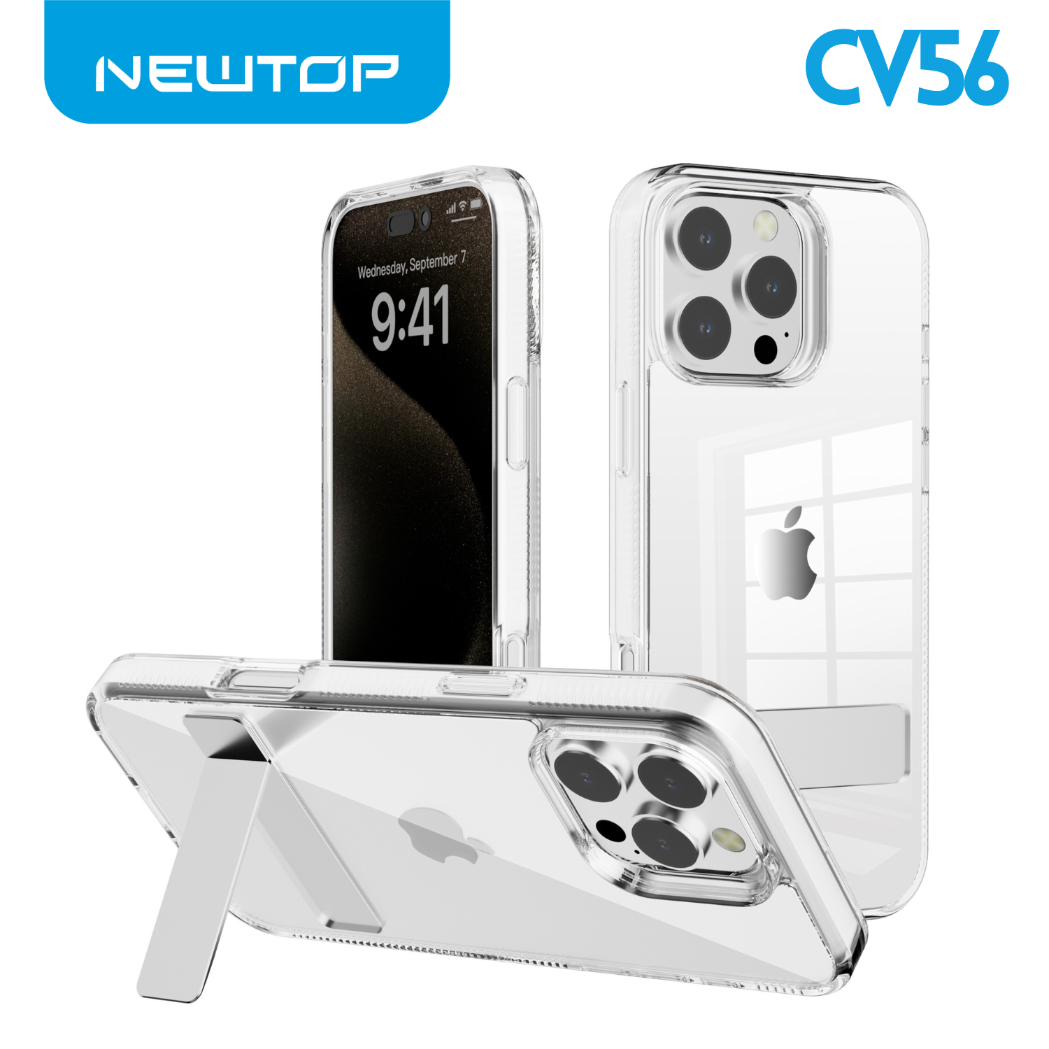 NEWTOP CV56 COVER CRISTALLO CON SUPPORTO PER APPLE IPHONE 17 AIR