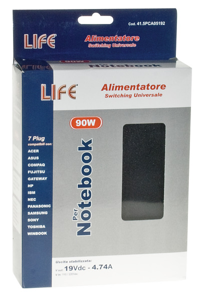 LIFE ALIMENTATORE UNIVERSALE NOTEBOOK 19V TENSIONE FISSA 7 …