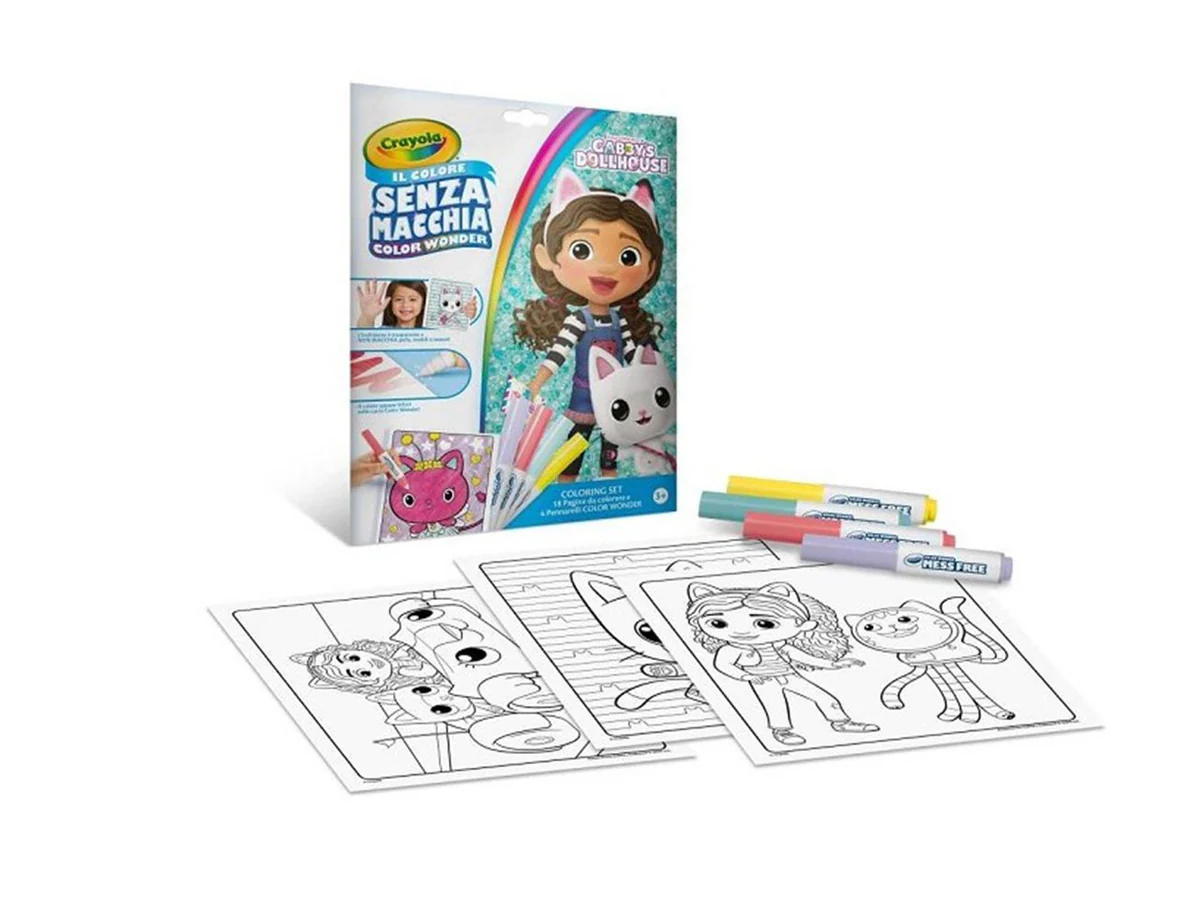 CRAYOLA - COLORING SET COLOR WONDER "GABBY DOLLHOUSE" …