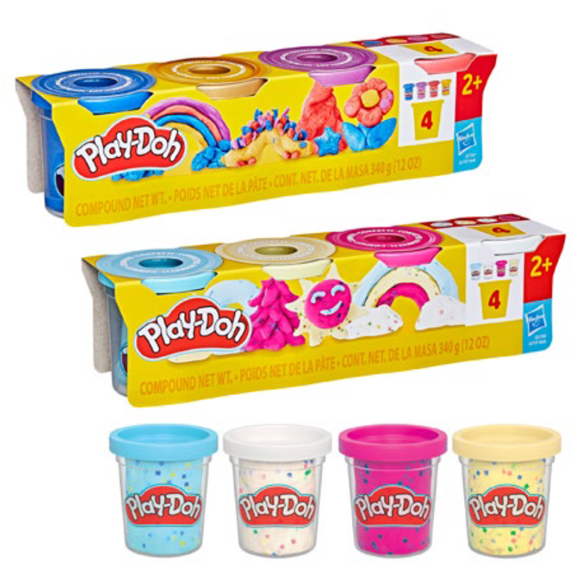 HASBRO - Play-Doh 4 Vasetti Speciali (Coriandoli e …