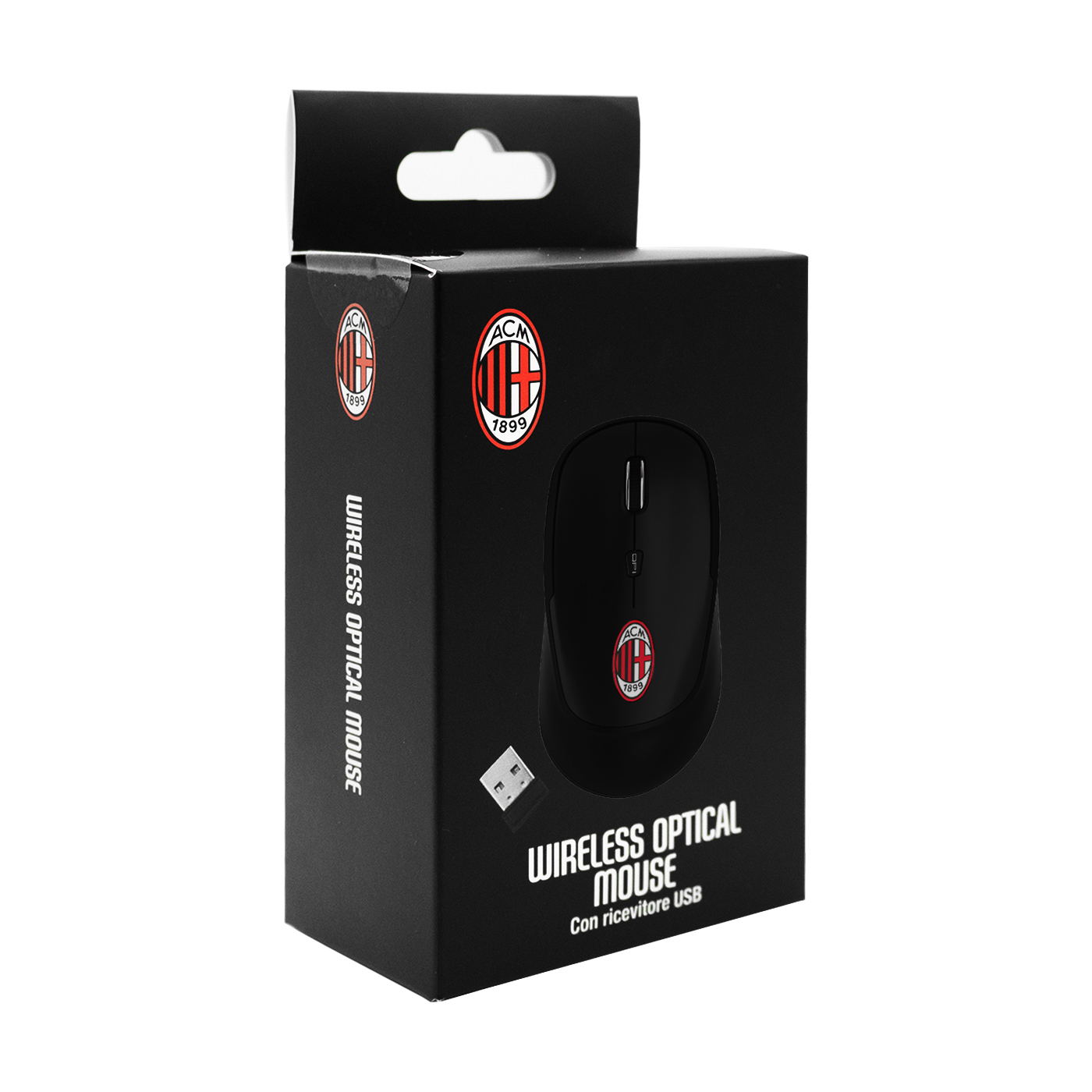 TECHMADE MOUSE SENZA FILO UFFICIALE MILAN NERO TM-XJ35-MILBK