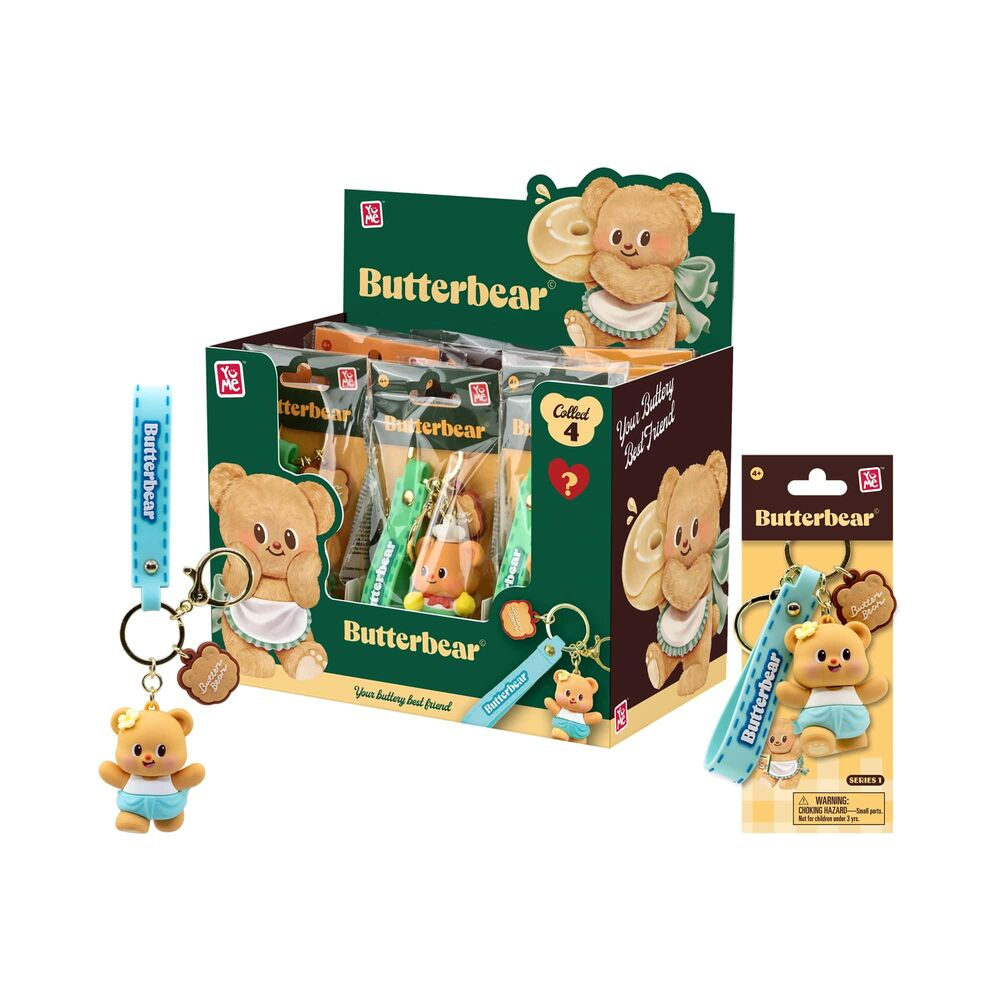 YuMe Keychain - Butterbear Keychain & Strap Everyday Series 1 - PDQ (12 Units) 16340 5CM