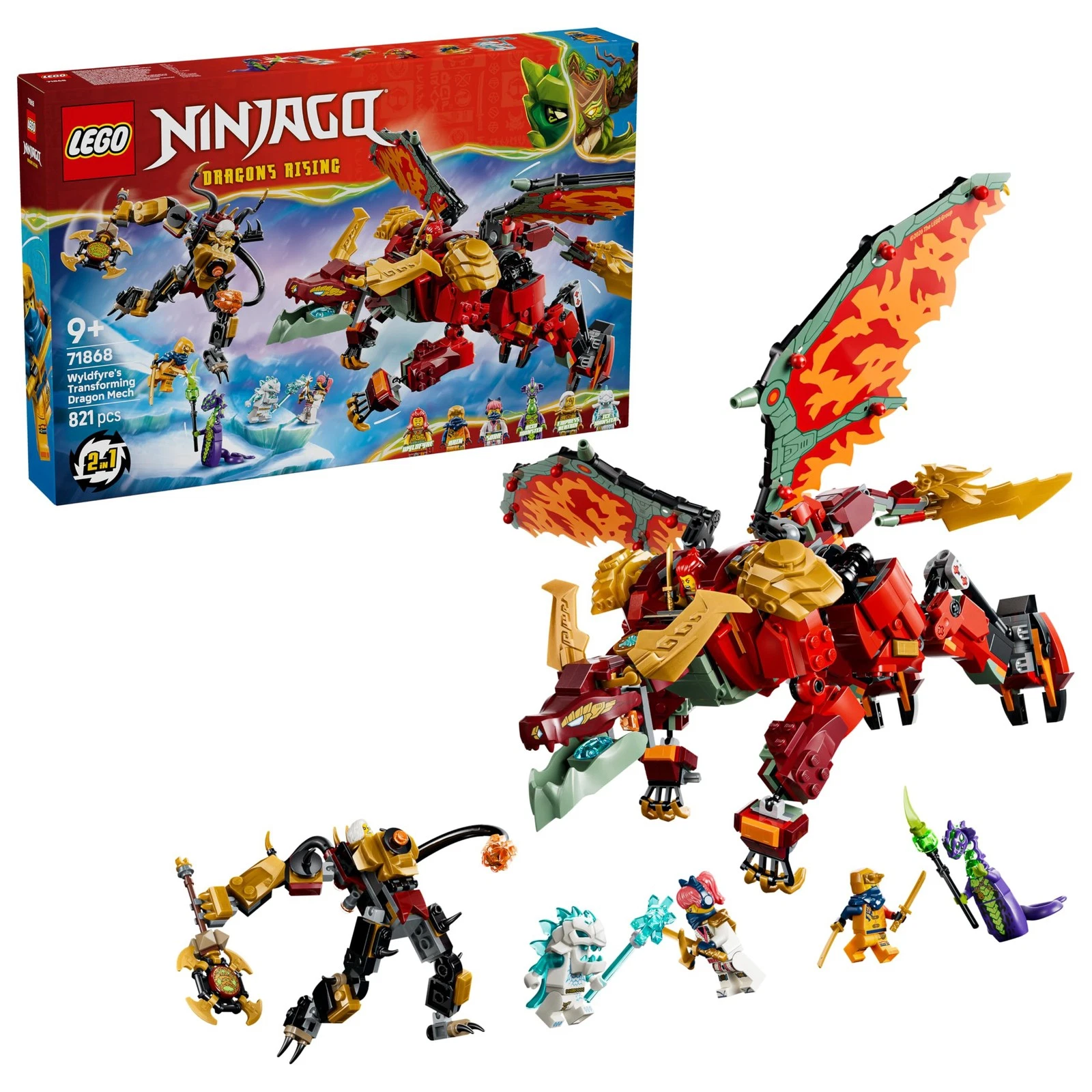LEGO NINJAGO - Mech drago mutaforma di Wyldfyre …