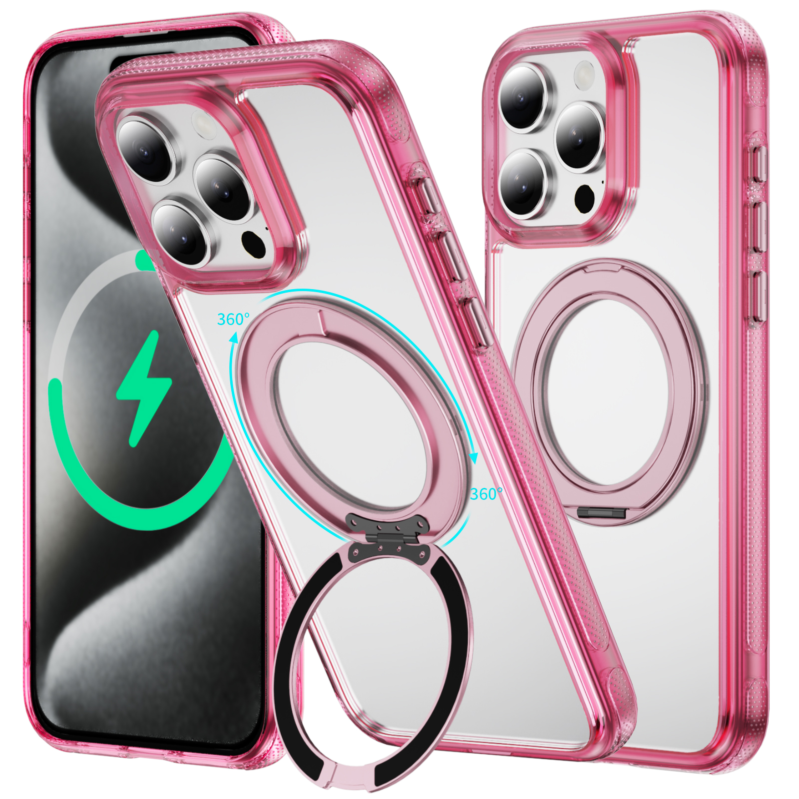 NEWTOP CV74 COVER ROTATING RING APPLE IPHONE 15 PRO