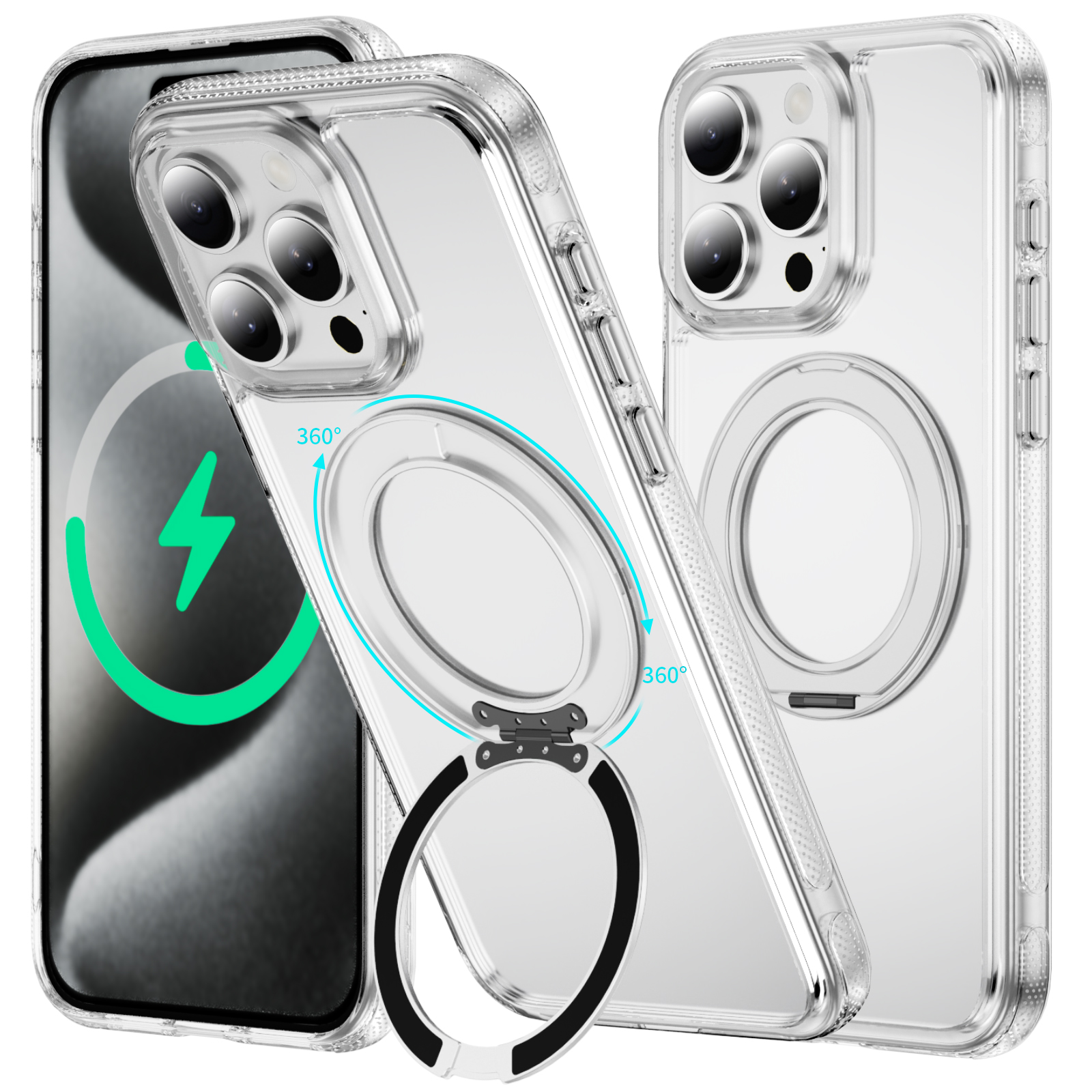 NEWTOP CV74 COVER ROTATING RING APPLE IPHONE 16 PRO
