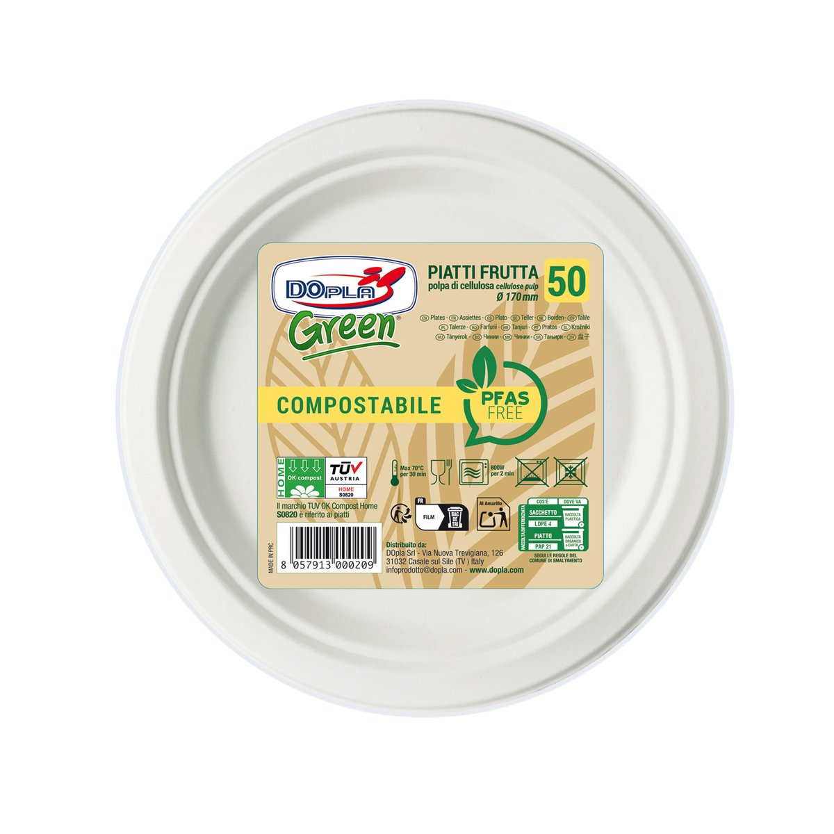 Piatti frutta in polpa Dopla Green Pfas Free …