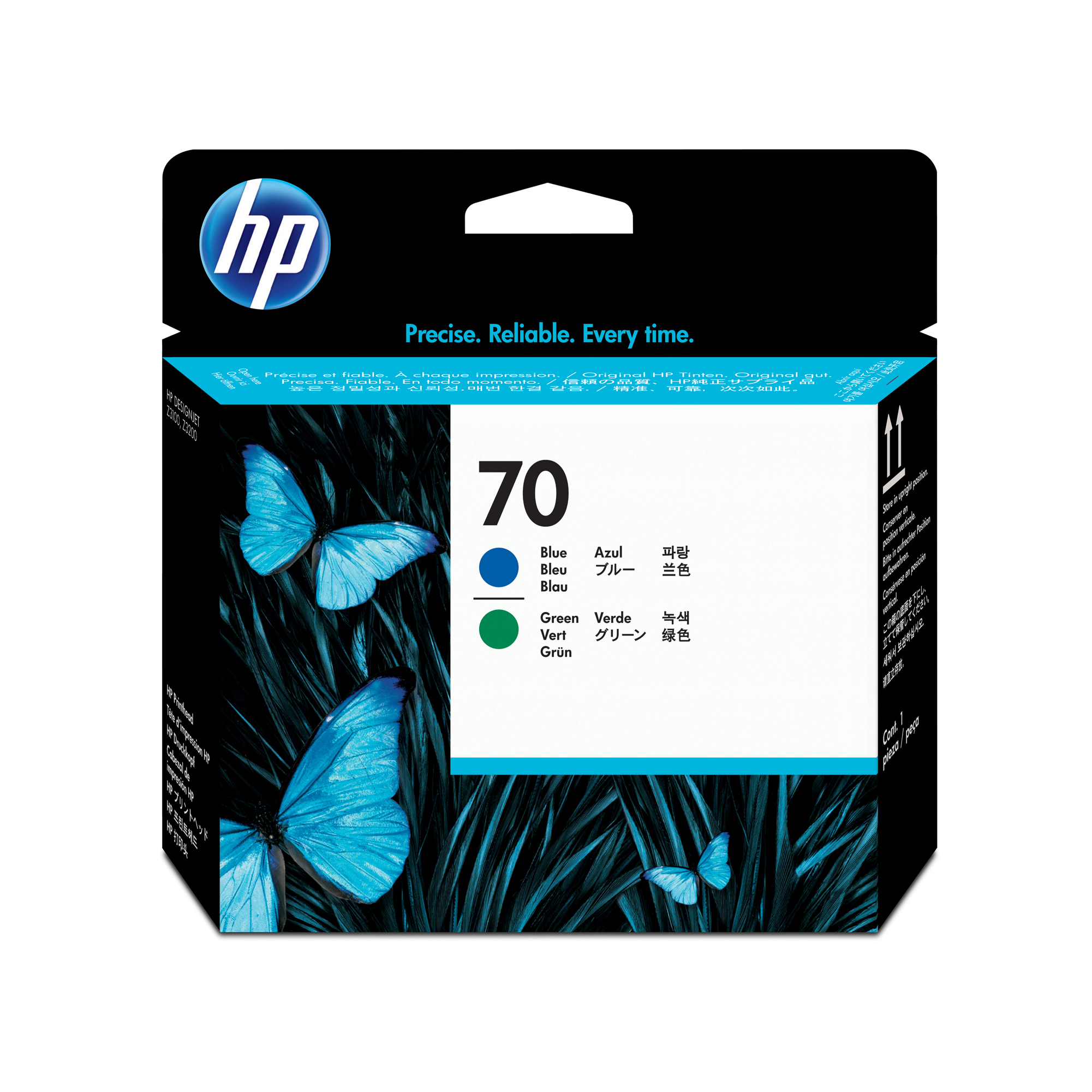 HP Testina di stampa blu e verde DesignJet …