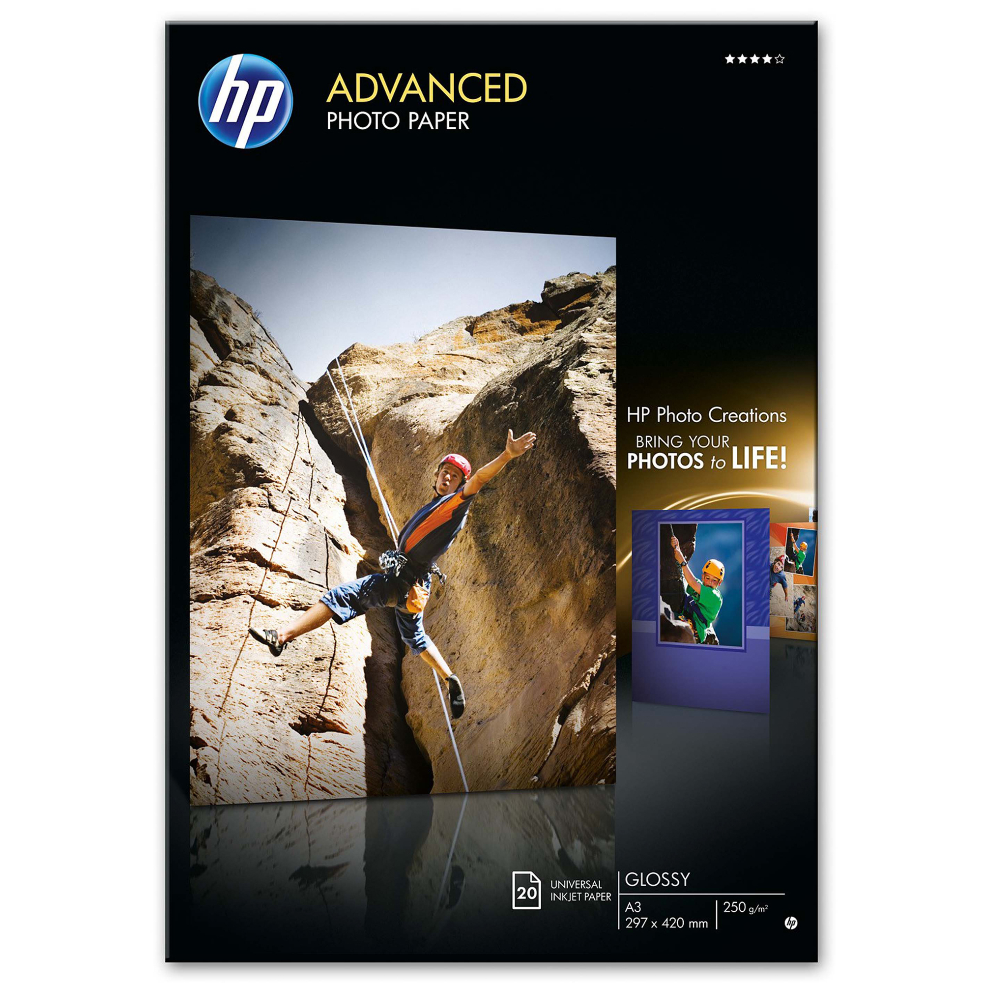 HP Advanced Photo Paper, Glossy, 250 g/m2, A3 …