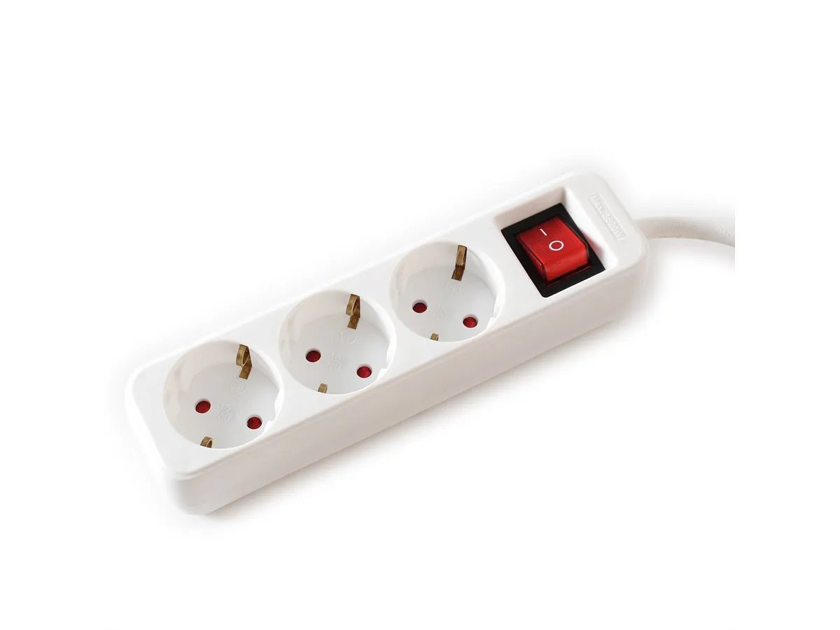 VALUE POWER STRIP, 3X, CON INTERRUTTORI, BIANCO, 3M, …
