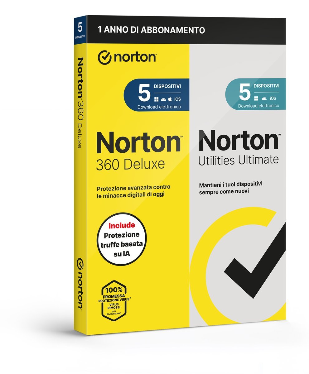 NORTON 360 DELUXE 2026 + ULTIMATE UTILITIES ANTITRUFFA …