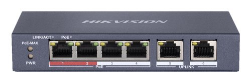 SWITCH 4P LAN 10/100M RJ45 POE + 2P …