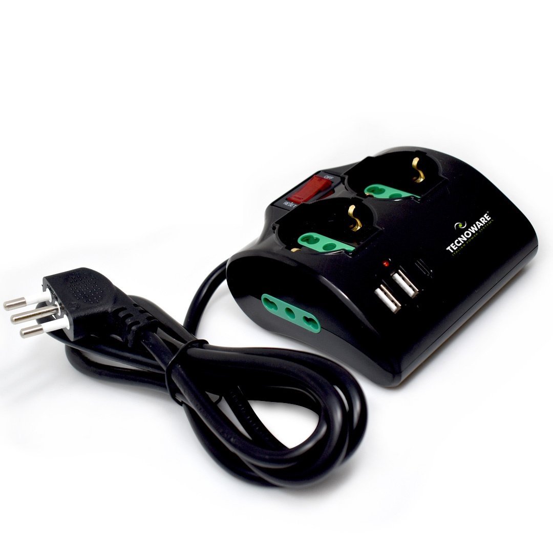 TECNOWARE FMP4IIGUSB MULTIPRESA 4 POSTI 10A 2 x …