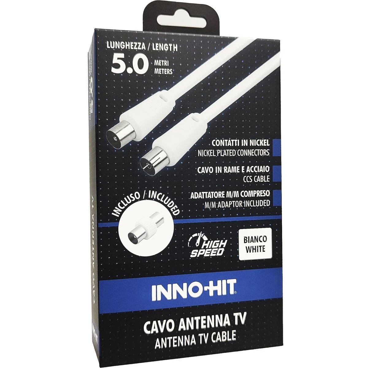 INNO-HIT IH-E84612 CAVO ANTENNA COASSIALE MASCHIO/FEMMINA 5 MT …