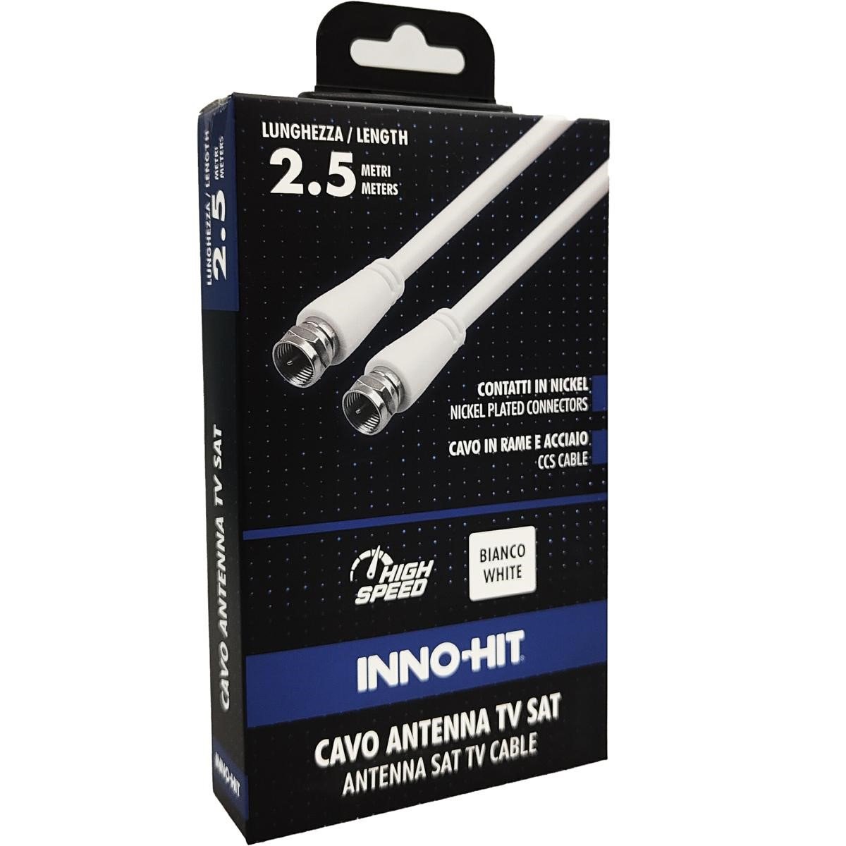 INNO-HIT E84623 CAVO ANTENNA SAT COASSIALE 2.5 MT …