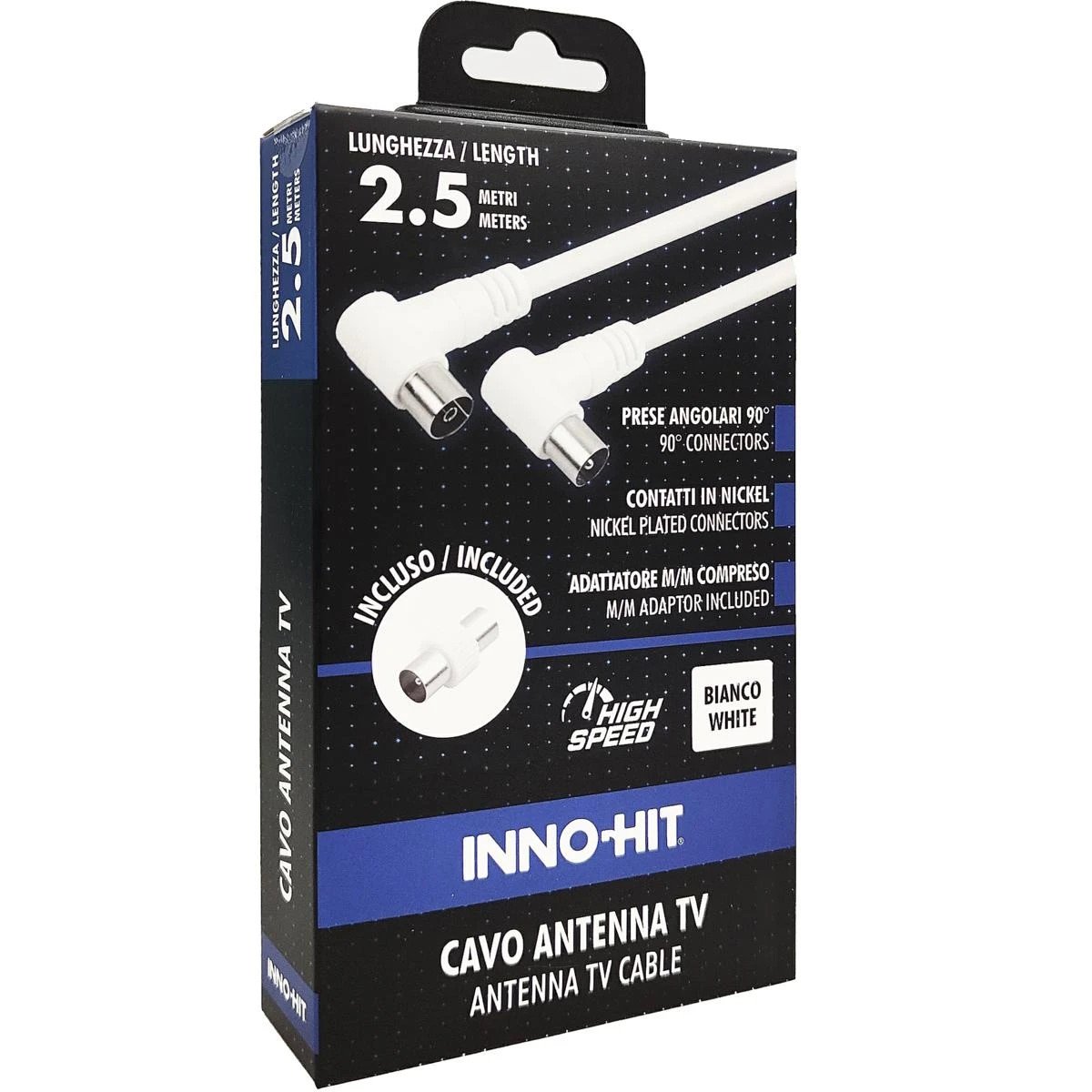 INNO-HIT IH-E90250 CAVO ANTENNA COASSIALE MASCHIO/FEMMINA SPINA 90 …