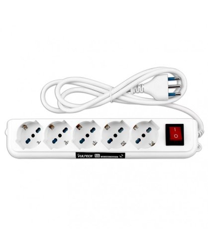 VULTECH MU-01 MULTIPRESA BIPASSO 5 POSTI CON TASTO …