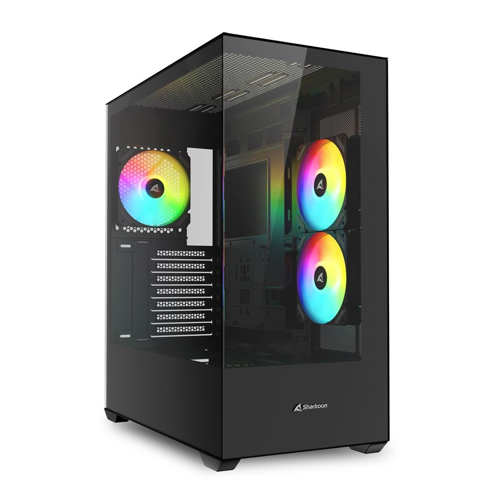 SHARKOON CASE SK6 ATX 2XU3, VETRO TEMPERATO, TRRS, …