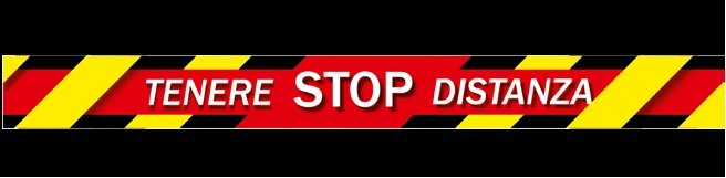 GOUP SOLUTIONS STICKER DA TERRA STOP,TENERE DISTANZA A …