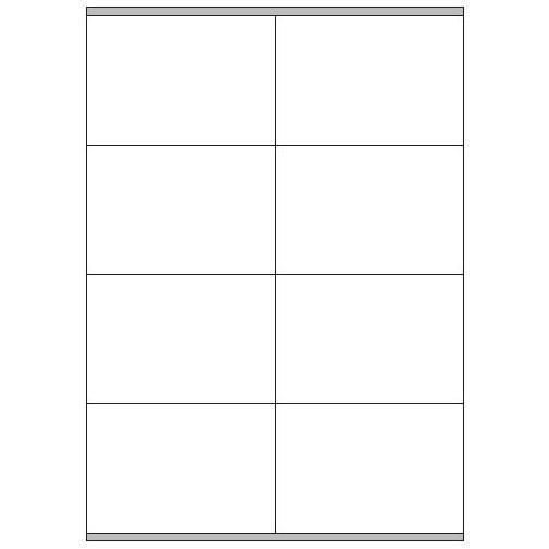 Copy Basic Megastar LP4MS - Carta - Opaca - adesivo permanente - bianco - 105 x 72 mm 800 etichette (100 foglio(i) x 8) etichette