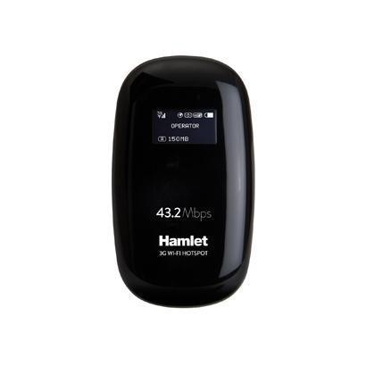 HAMLET HHTSPT3GM42 3G WI-FI ROUTER 43.2MBPS - MICRO SD FILE SHARING COLORE NERO