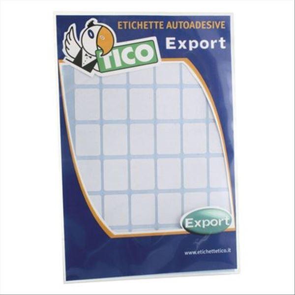 Tico Export - Carta - Satinata - autoadesivo permanente - bianco - 10 x 16 mm 800 etichette (10 foglio(i) x 80) etichette