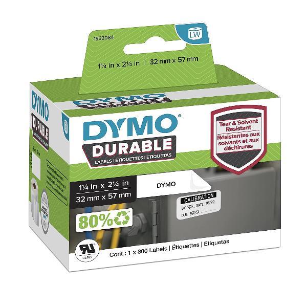 DYMO DURABLE CONF 800 ETICHETTE ADESIVE IN POLIESTERE 32X57 mm BIANCO