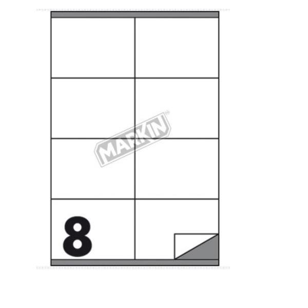 Markin Copiatabu C502 - Autoadesivo rimovibile - bianco - 105 x 72 mm 800 etichette (100 foglio(i) x 8) etichette
