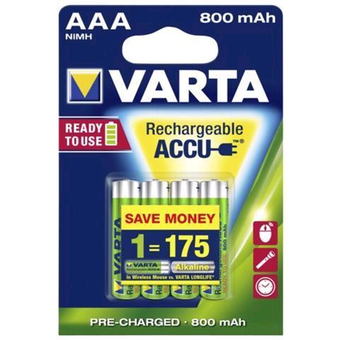4xAAA 800mAh RR ACCU "R2U" conf.da 4