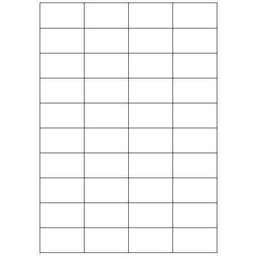 Copy Basic Megastar LP4MS - Carta - Opaca - adesivo permanente - bianco - 52 x 30 mm 4000 etichette (100 foglio(i) x 40) etichette