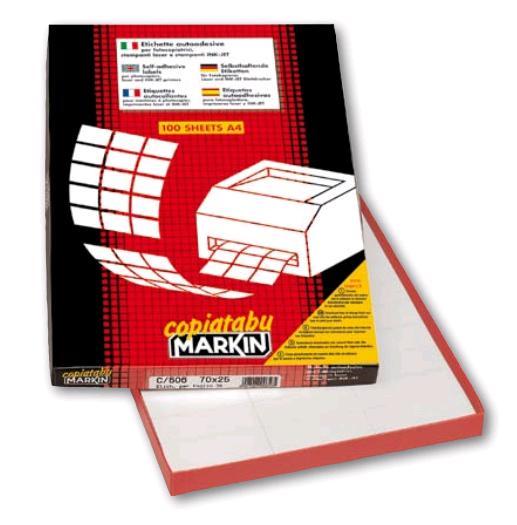 MARKIN CONF 800 ETICHETTE ADESIVE 101X72 mm BIANCO