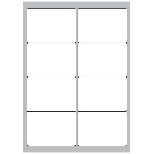 Copy Basic Megastar LP4MS - Carta - Opaca - adesivo permanente - bianco - 99.1 x 67.7 mm 800 etichette (100 foglio(i) x 8) etichette
