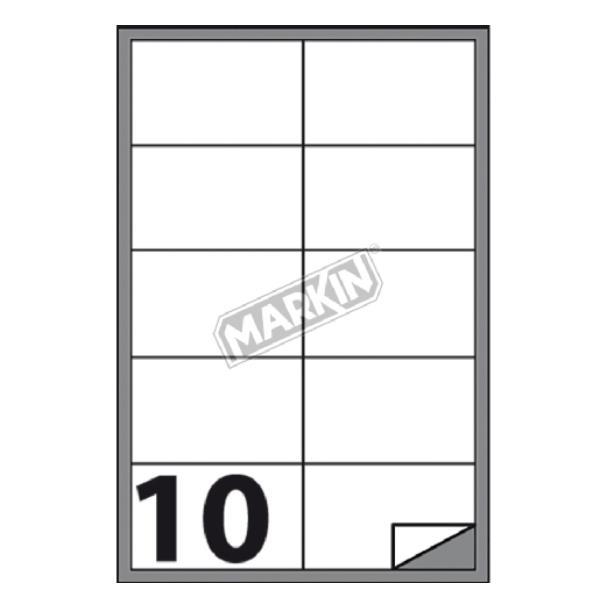 MARKIN CONF 1000 ETICHETTE ADESIVE 101X57 mm BIANCO