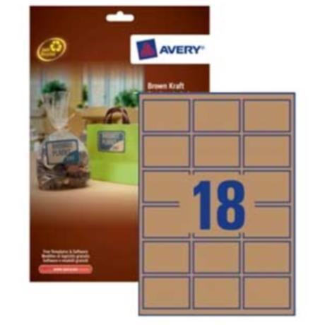 Avery Zweckform Brown Kraft Product Lables - Adesivo …