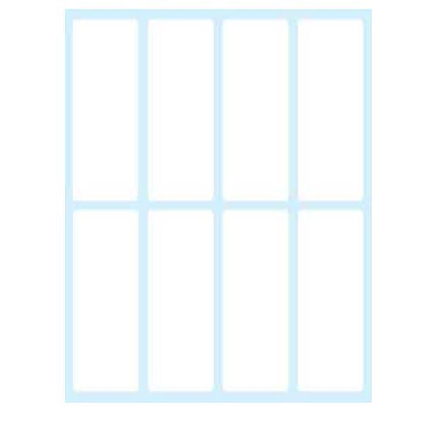 Tico - Carta - Opaca - autoadesivo permanente - bianco - 75 x 27 mm 80 etichette (10 foglio(i) x 8) etichette