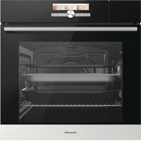 Hisense BS5545AG - Forno - da incasso - nicchia - larghezza: 56 cm - prof. 55 cm - altezza: 59 cm - con sistema autopulente - Classe A+ - acciaio/nero