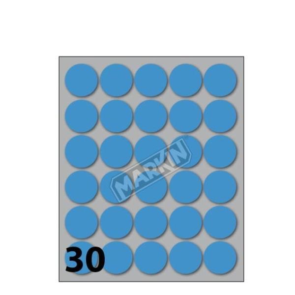 MARKIN ETICHETTE ADESIVE ROTONDE 22 mm BLU CONF 300 Pz.
