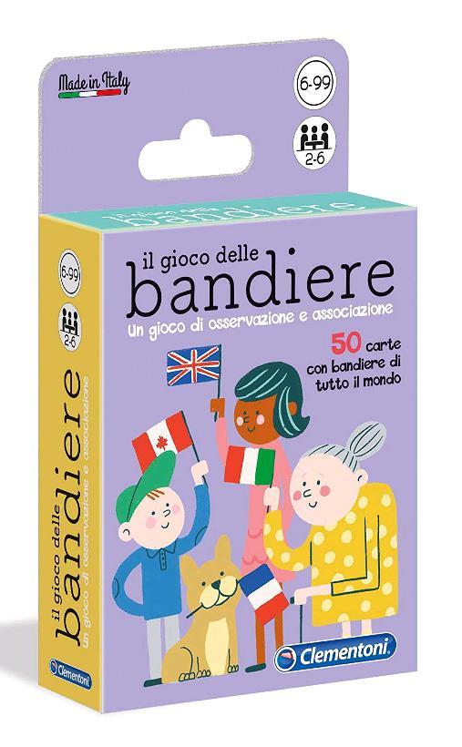 Clementoni - Il gioco della bandiera - gioco di carte, gioco di indovinelli - 50 pezzi