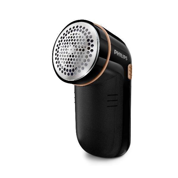 PHILIPS GC026/80 LEVA PELUCCHI A BATTERIA CONTENITORE REMOVIBILE CON SPAZZOLINA PER LA PULIZIA NERO ORO