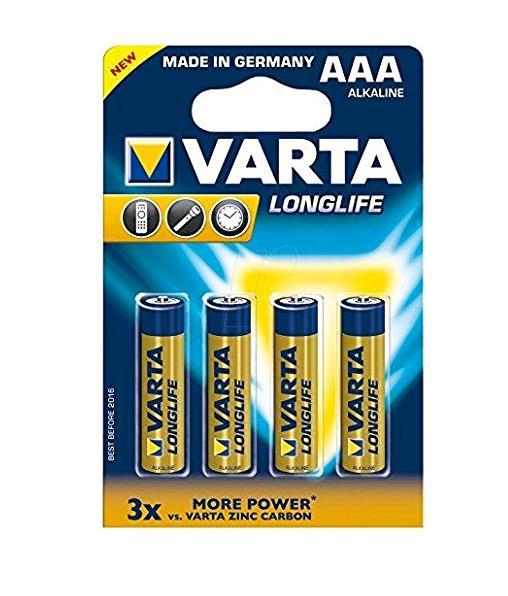 Varta Longlife Extra - Batteria 4 x AAA - Alcalina