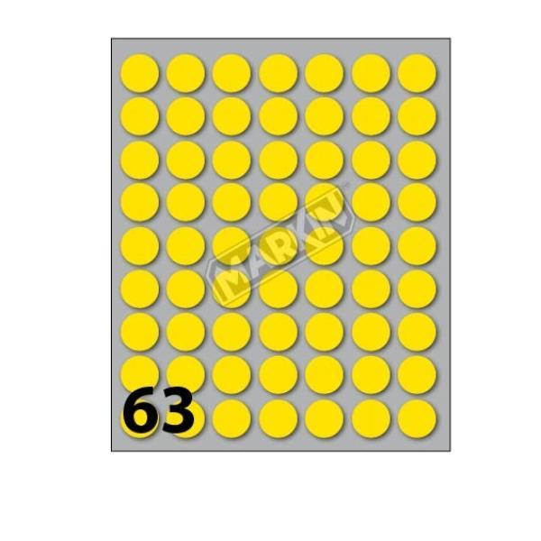 Markin - Etichetta autoadesvia - giallo (pacchetto di 630)