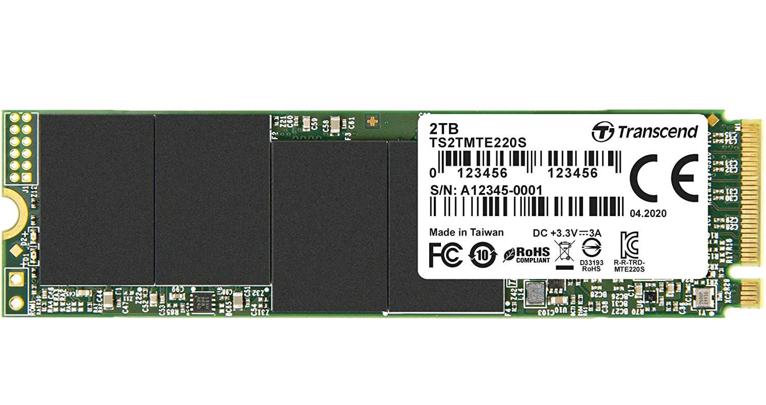 Transcend 220S - SSD - 2 TB - interno - M.2 2280 - PCIe 3.0 x4 (NVMe)
